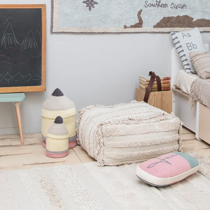 Early Hours Pouf, 54 x 54 cm, natur von Lorena Canals