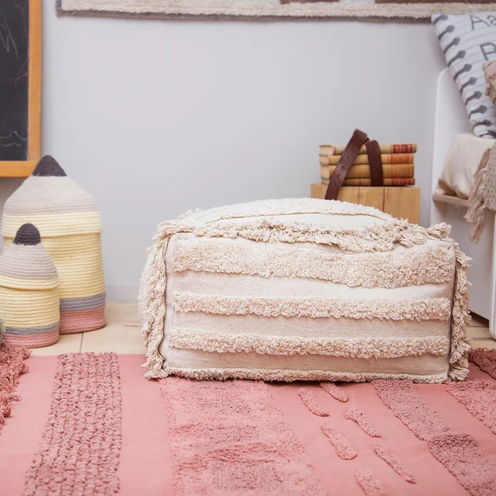 Early Hours Pouf, 54 x 54 cm, natur von Lorena Canals