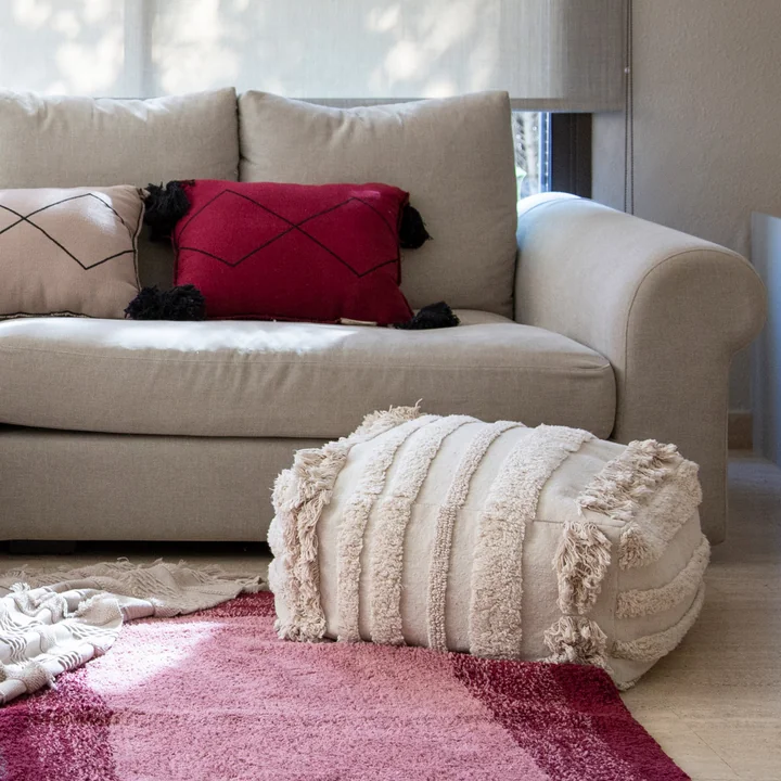 Early Hours Pouf, 54 x 54 cm, natur von Lorena Canals