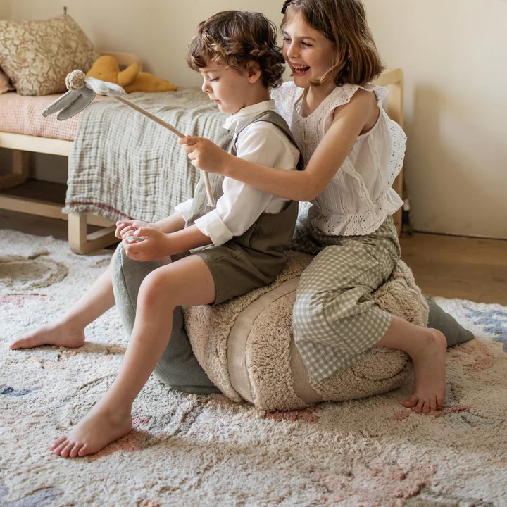 Pouf Mr. Snail, blau von Lorena Canals