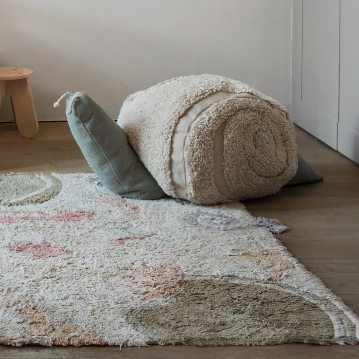 Pouf Mr. Snail, blau von Lorena Canals