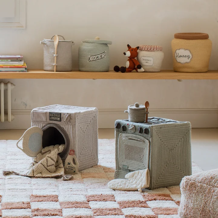 Spiel- und Aufbewahrungskorb, Küche, salbei blau von Lorena Canals