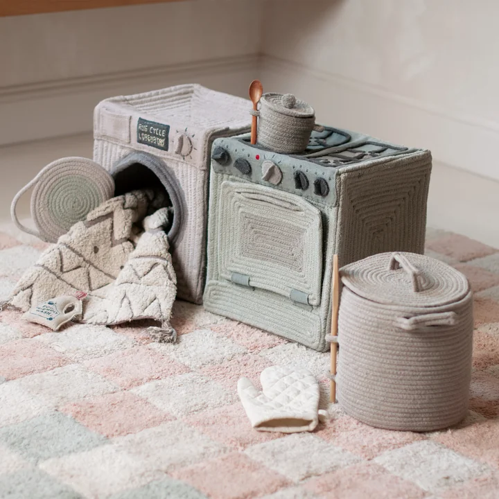 Spiel- und Aufbewahrungskorb, Little Chef, natur von Lorena Canals