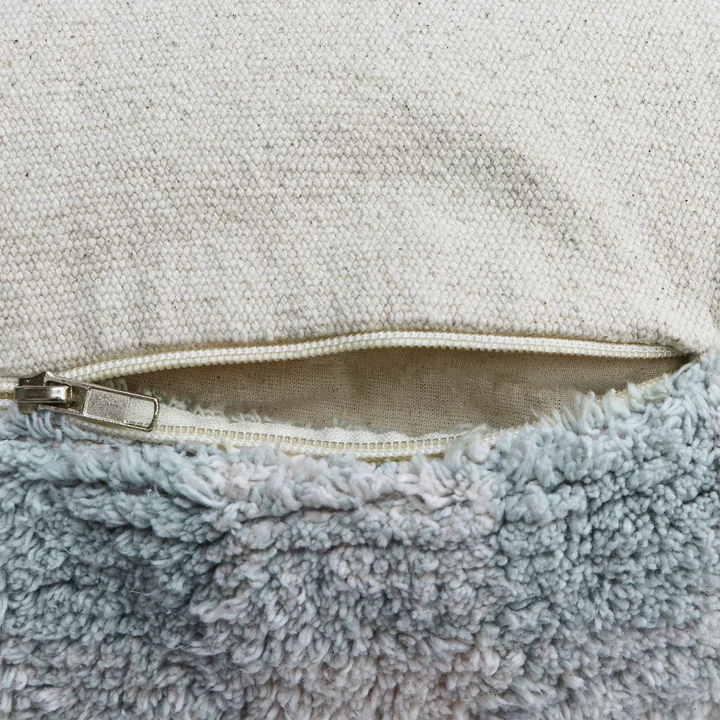 Vichy Pouf, 40 x 40 cm, salbei blau von Lorena Canals