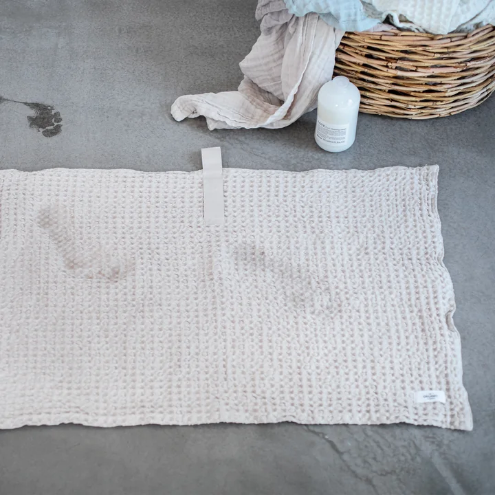 Big Waffle Badematte, 55 x 80 cm, stone von The Organic Company