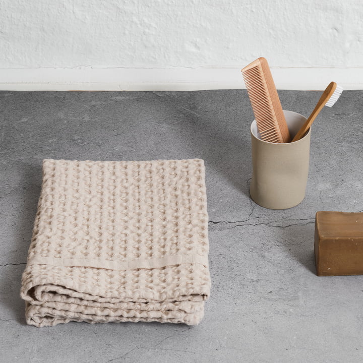 Big Waffle Handtuch, 50 x 75 cm, stone von The Organic Company