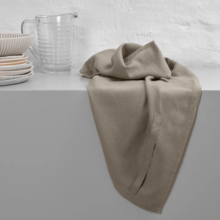 Geschirrhandtuch, 53 x 86 cm, clay von The Organic Company