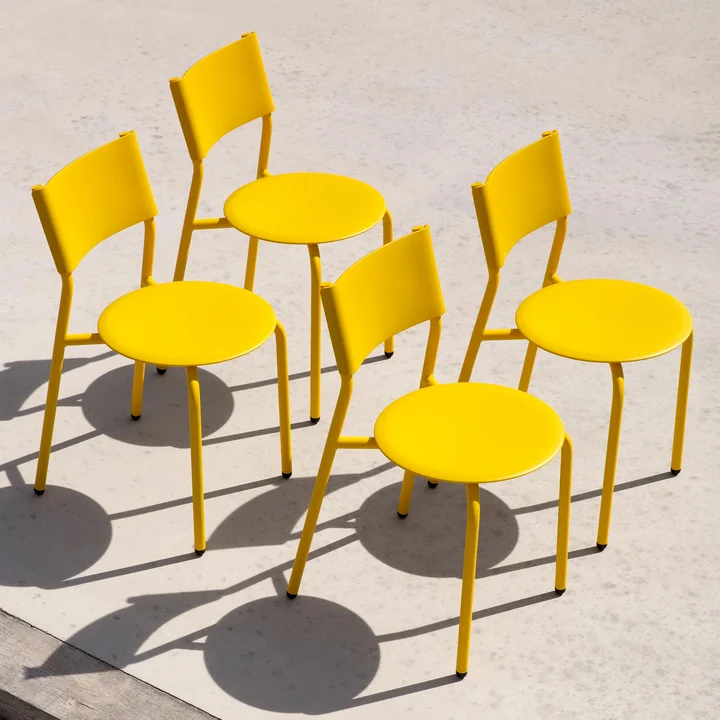 Gartenstuhl SSDr, recycled plastic / steel, sonnengelb von TipToe