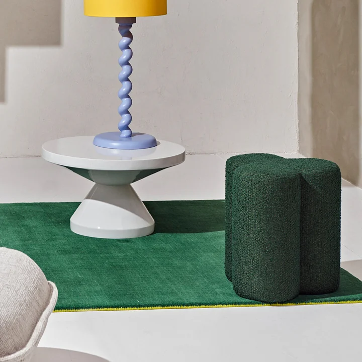 POLSPOTTEN - Clover Hocker, Ø 45 x H 37 cm, Boucle / grün