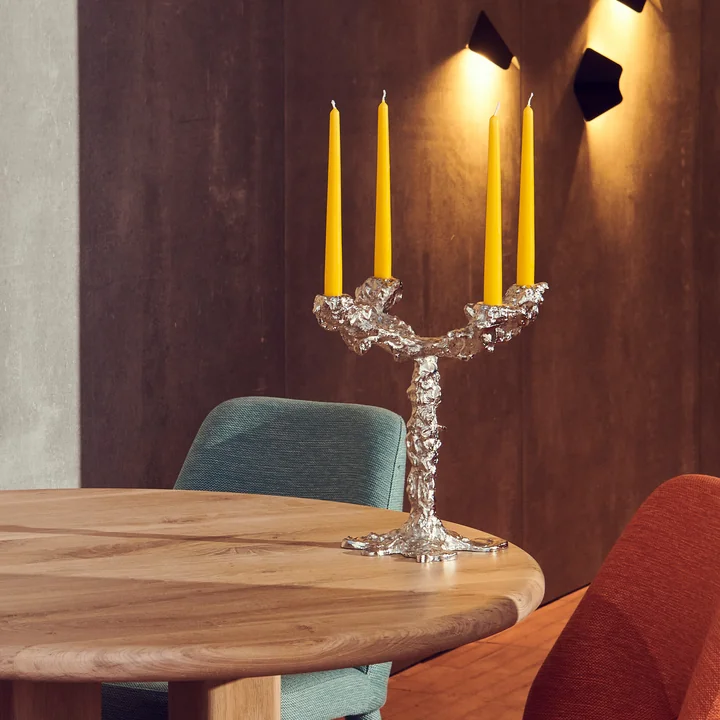 POLSPOTTEN - Drip Kerzenständer, 4-armig, silber