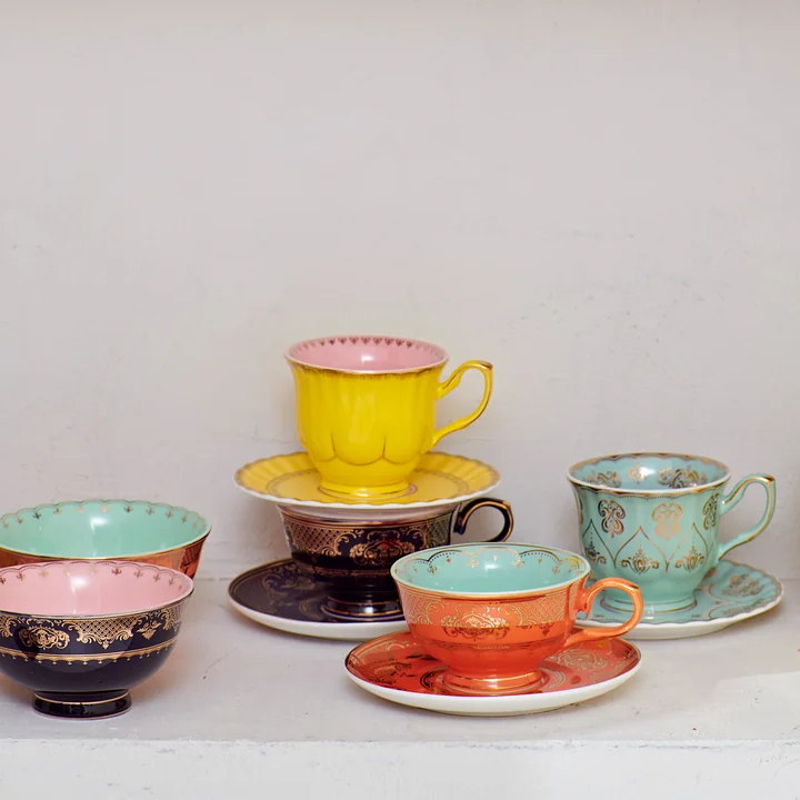 POLSPOTTEN - Grandpa Tasse mit Untertasse, mehrfarbig