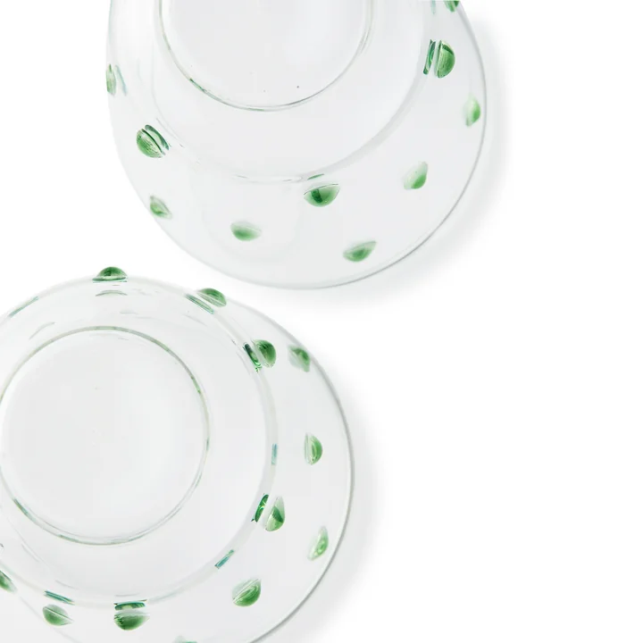 Nob Trinkglas, H 10 cm, olivgrün (2er-Set) von Nob