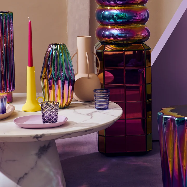 POLSPOTTEN - Pillar Pixel Beistelltisch, dunkelgrün