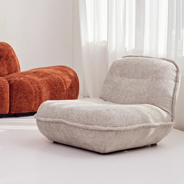 Puff Lounge Sessel, weiß von POLSPOTTEN
