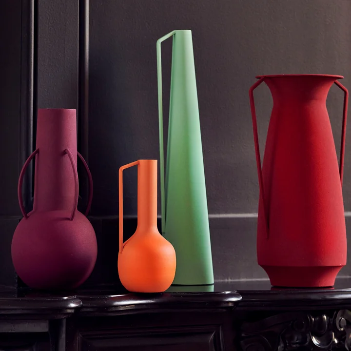 Roman Vase, mehrfarbig matt (4er-Set) von Pols Potten