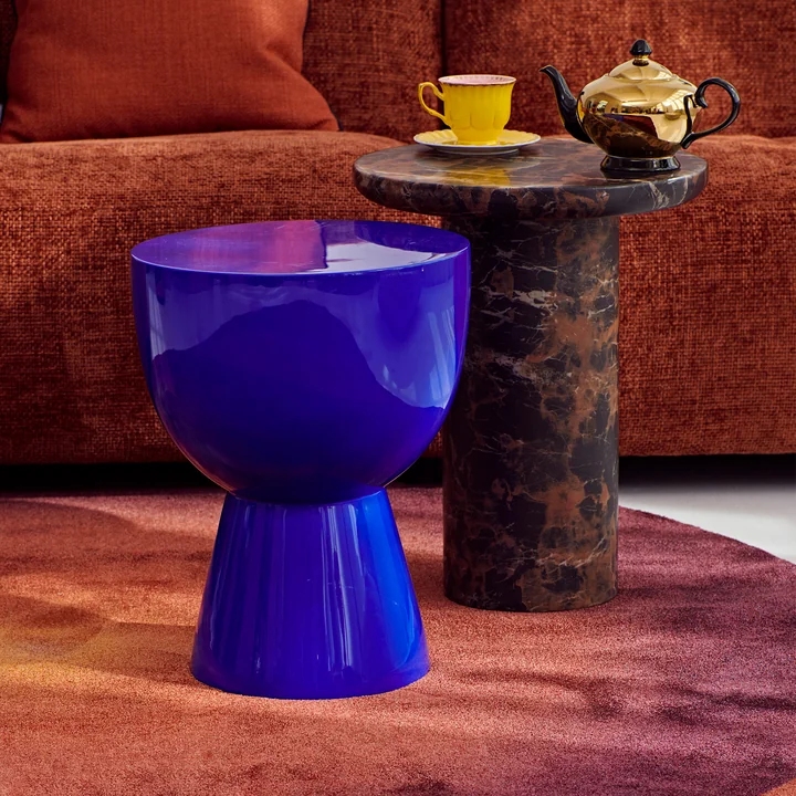 Tip Tap Hocker, H 46 cm, dunkelblau von POLSPOTTEN