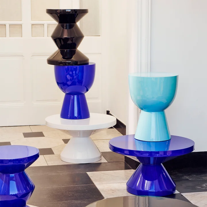 Tip Tap Hocker, H 46 cm, dunkelblau von POLSPOTTEN