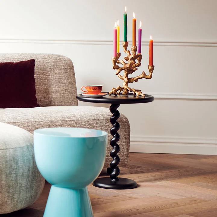 Twister Beistelltisch, schwarz von POLSPOTTEN