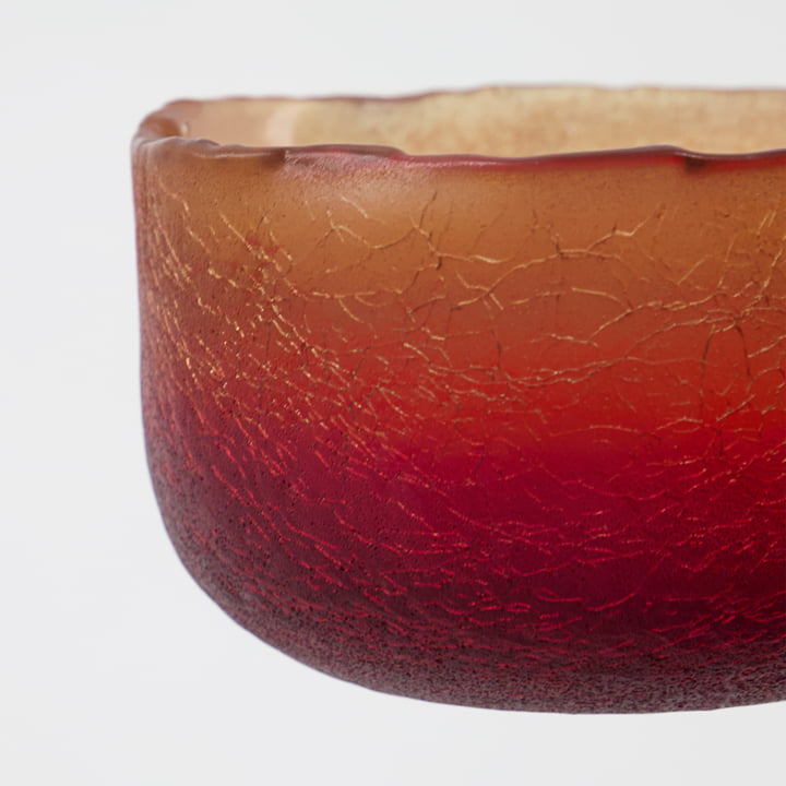 Crackle Teelichthalter von House Doctor in der Farbe rot