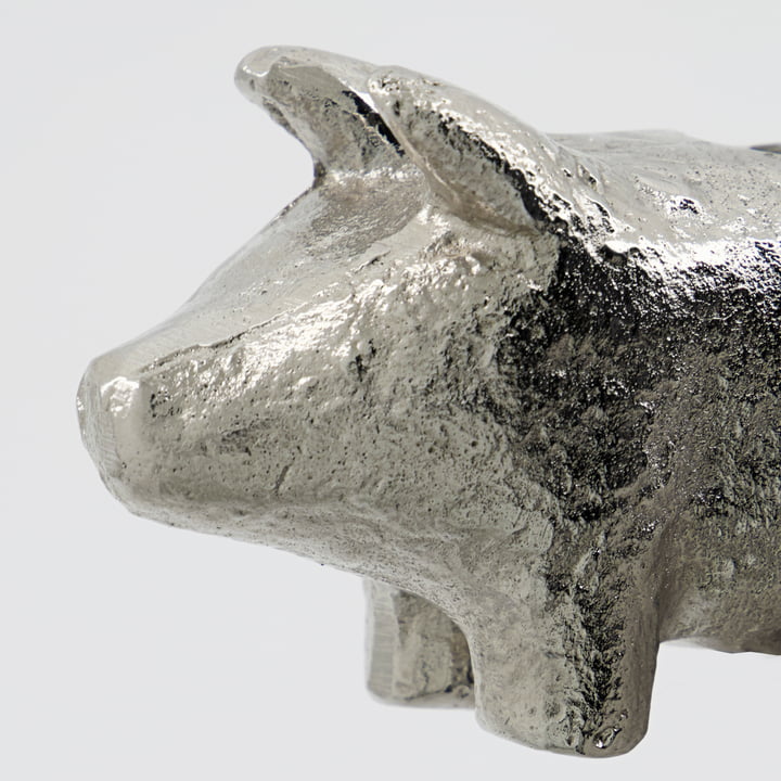 Pig Kerzenständer von House Doctor in der Ausführung antik-silber