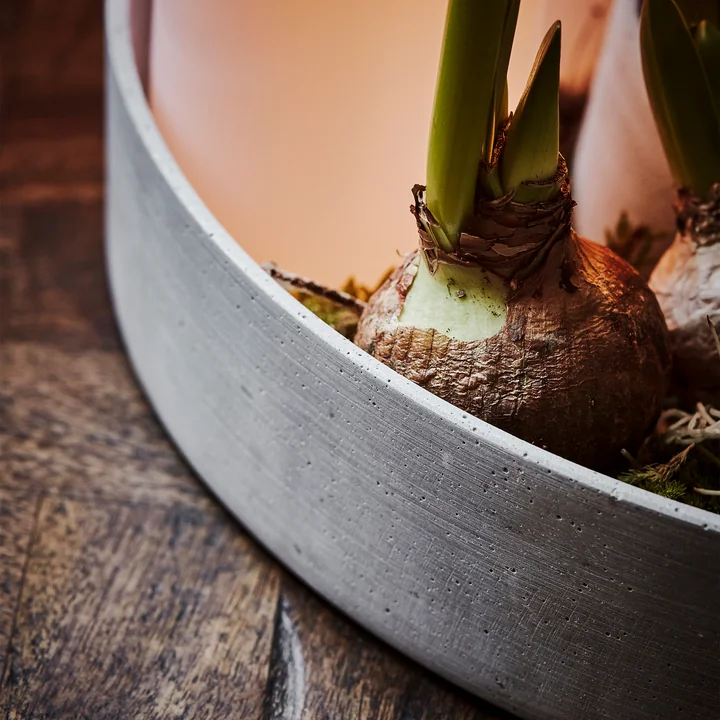 The Ring Kerzenständer von House Doctor in der Farbe grau