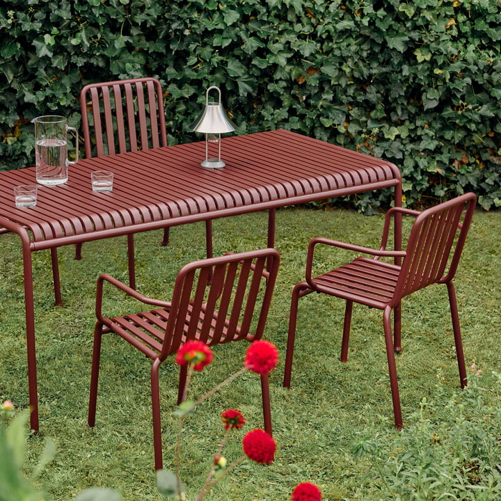 Hay - Palissade Dining Armchair, iron red