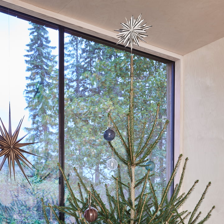 OYOY - Toppu Christbaumspitze Stern, weiß / schwarz