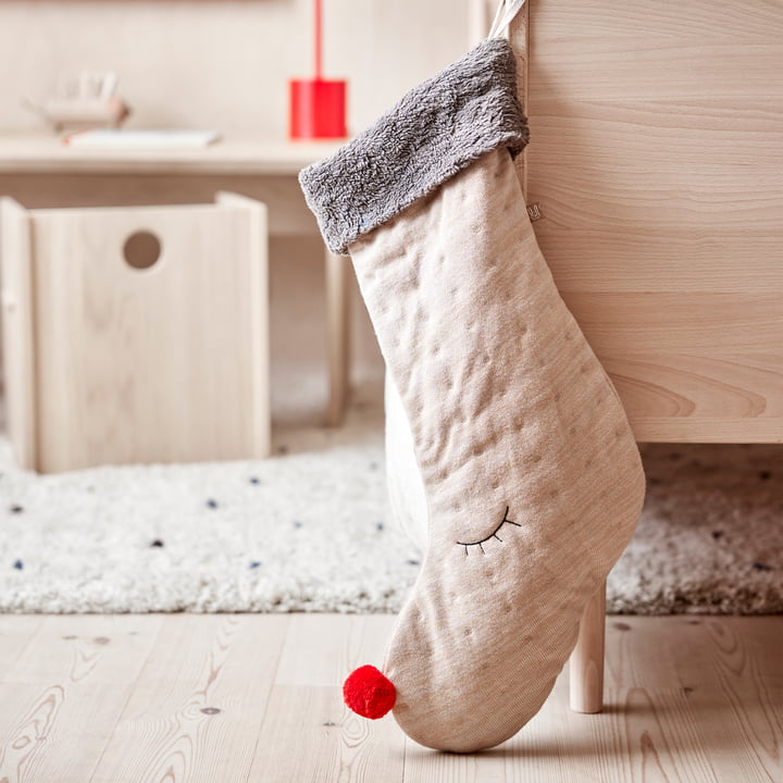 OYOY - Weihnachtsstrumpf Rudolf, clay
