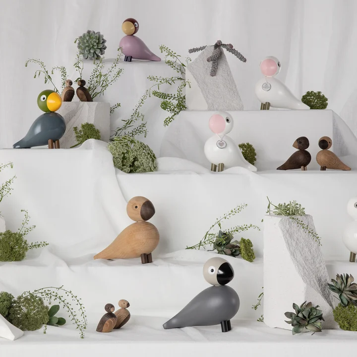 Singvogel Love Charity von Kay Bojesen in der Ausführung weiß / rosa