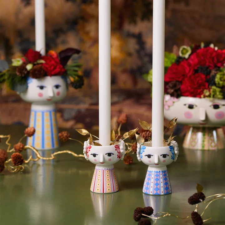 Bjørn Wiinblad - Eva Kerzenständer, blau und lavendelblau