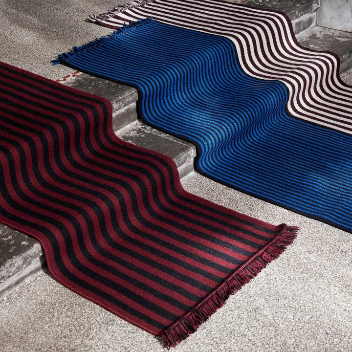 Stripes and Stripes Wool Teppich von HAY