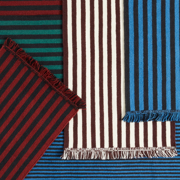 Stripes and Stripes Wool Teppich von Hay