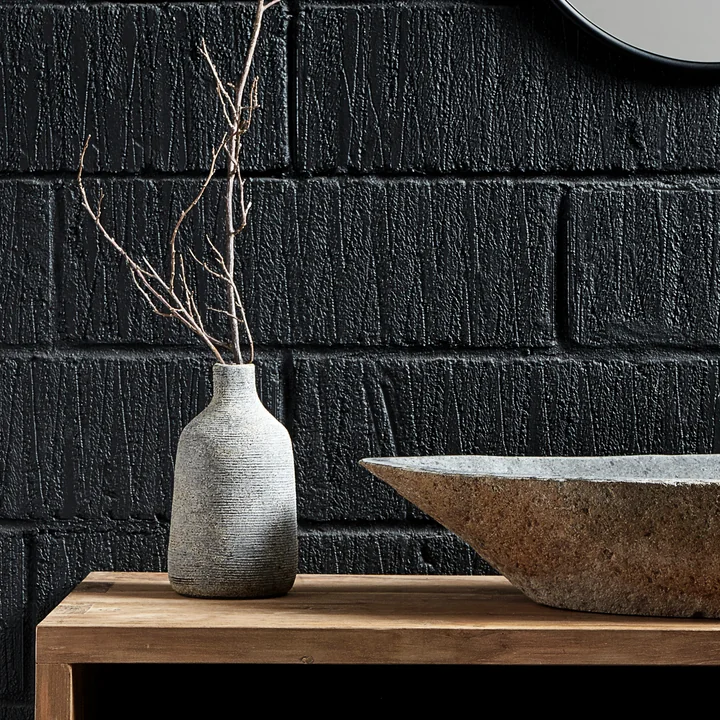 Muubs - Stain Vase large, grau / braun