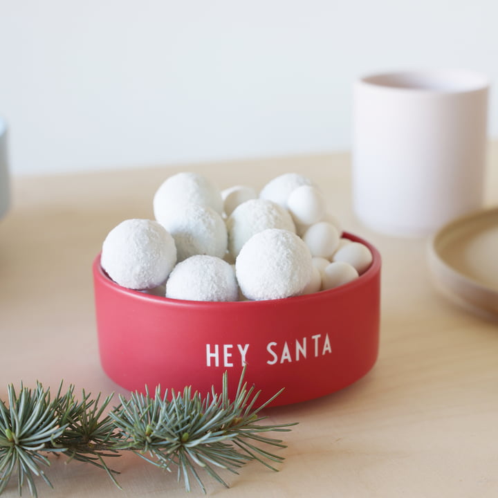 Snack Schale - Hey Santa, faded rose von Design Letters