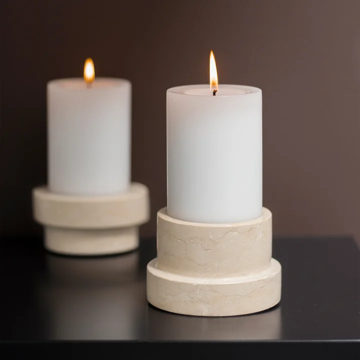 Marble Kerzenhalter von Mette Ditmer in der Ausführung sand