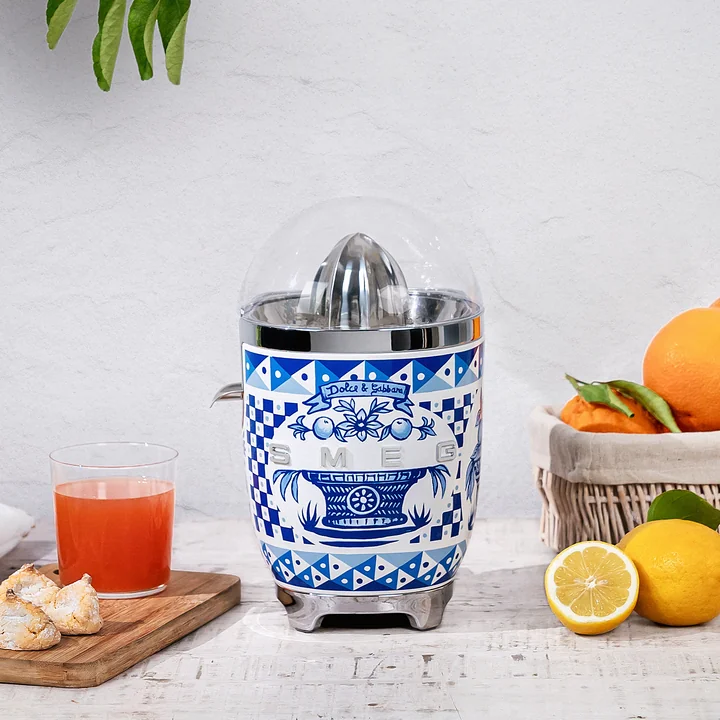 Smeg - Zitruspresse CJF01, Dolce & Gabbana, blu mediterraneo