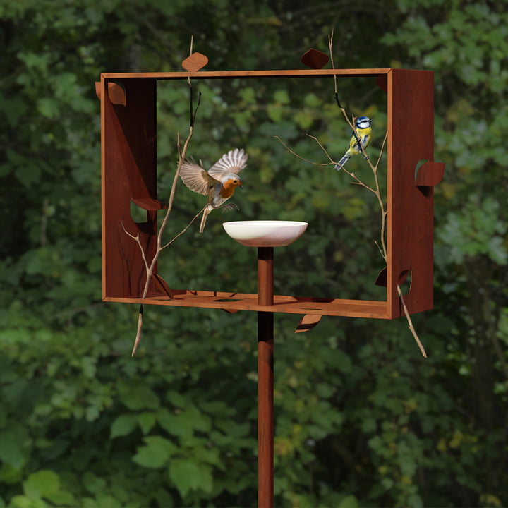 Frederik Roijé - Frame Vogelfutterstelle, corrosion brown