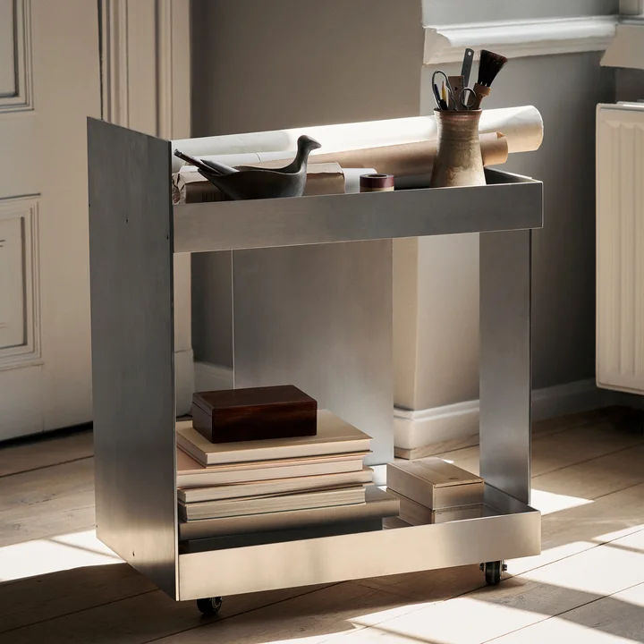 Lager Trolley, Aluminium von Ferm Living