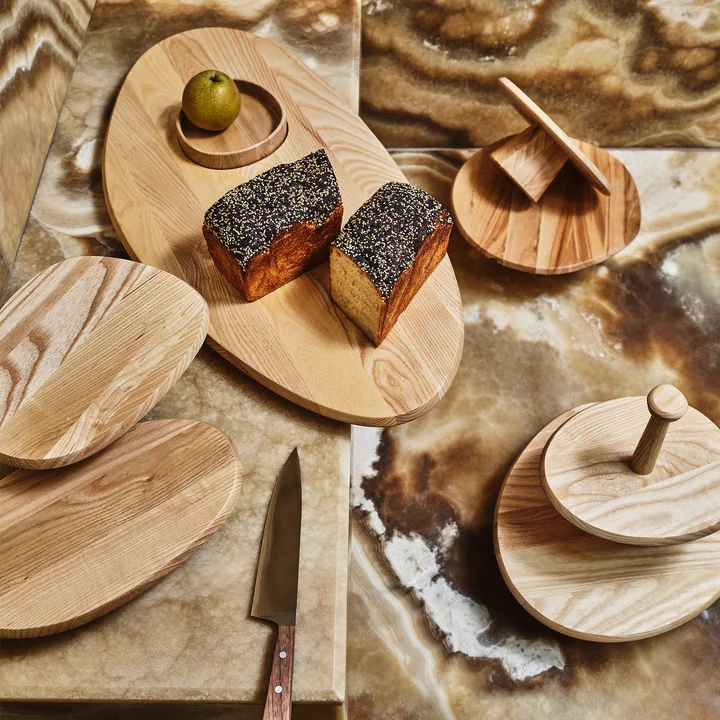 Dune Kuchenplatte by Kelly Wearstler, 04, Esche natur, Holzbrett von Serax