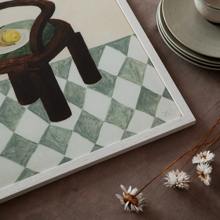 Bilderrahmen Eiche weiß für The Poster Club