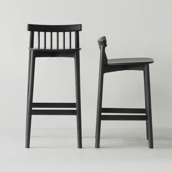 Pind Barstuhl, schwarz gebeizt von Normann Copenhagen
