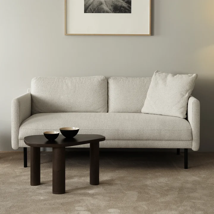 Rar 2-Sitzer Sofa, schwarz / Venezia off-white von Normann Copenhagen