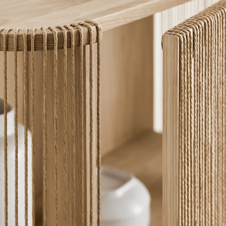 Cord Sideboard und Highboard, nature Cord, weiß pigmentiert Eiche / geölt von Bolia