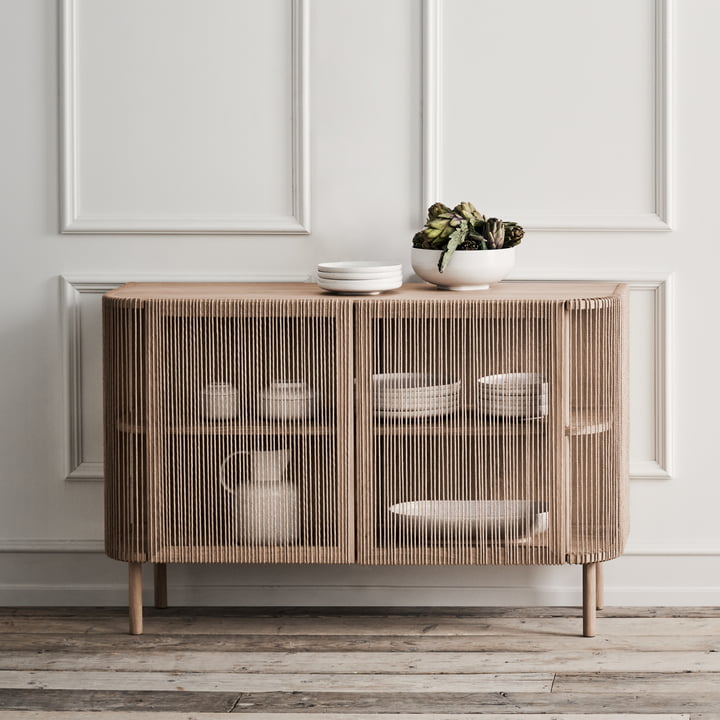 Cord Sideboard, nature Cord, weiß pigmentiert Eiche / geölt von Bolia