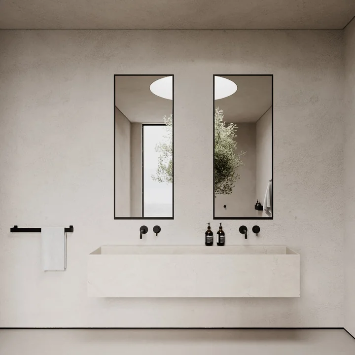 Wandspiegel large, 145 x 60 cm, schwarz von Nichba Design