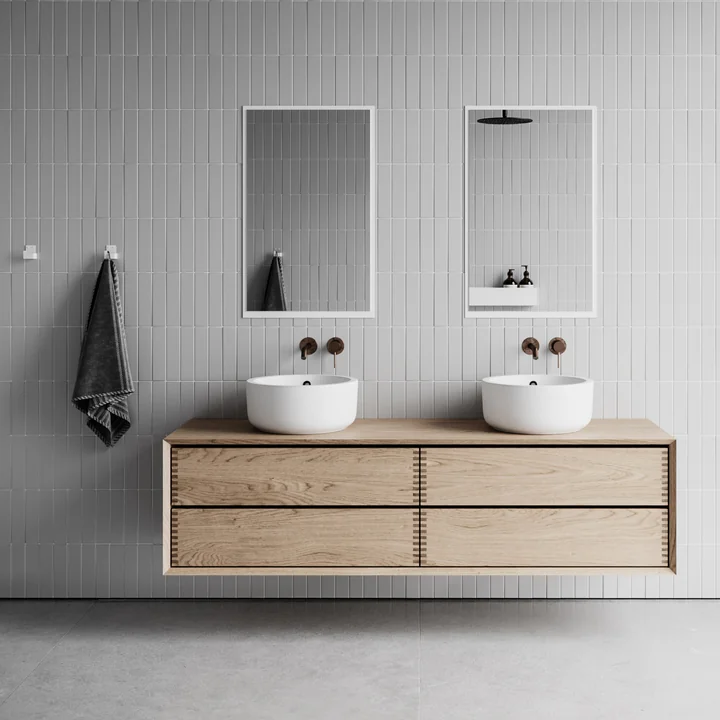 Wandspiegel small, 75 x 50 cm, weiß von Nichba Design