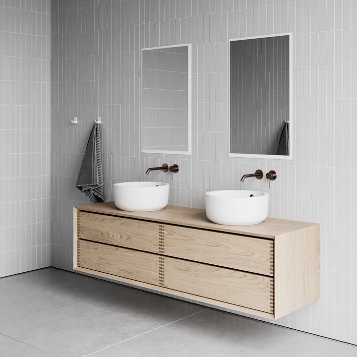 Wandspiegel small, 75 x 50 cm, weiß von Nichba Design