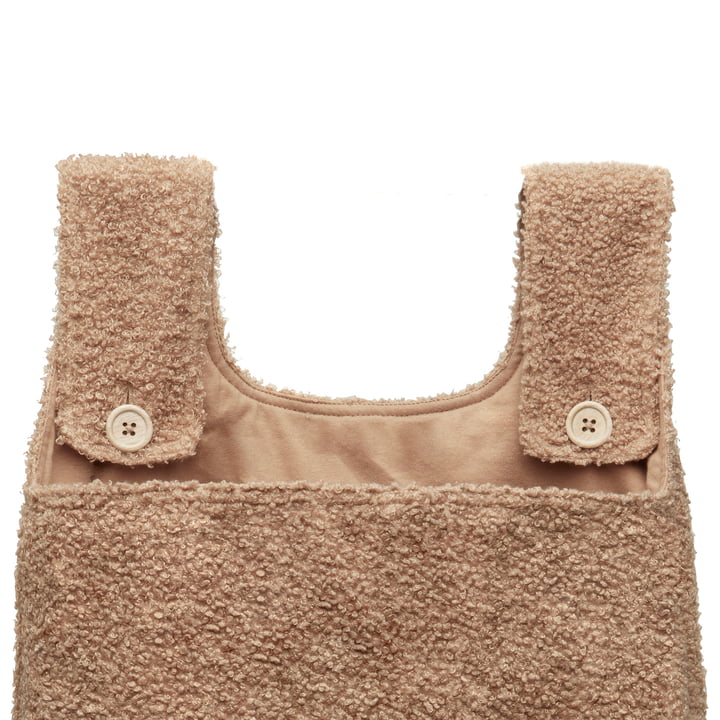 Bettaufbewahrungstasche, Bouclé, biscuit von Jollein