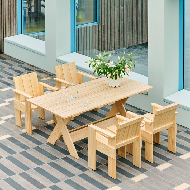 Crate Dining Table, pine von Hay