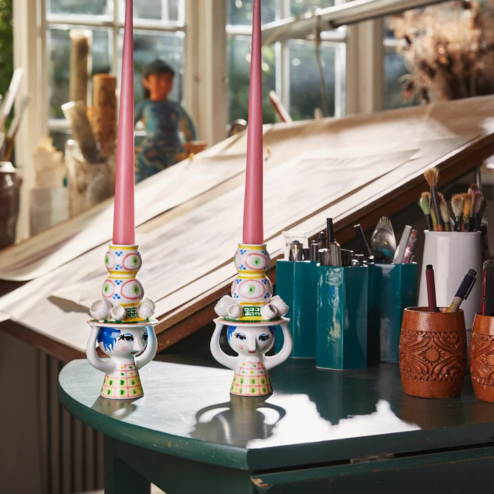 Lady mit Hut Vase von Bjørn Wiinblad